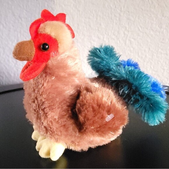 Aurora Cocky Rooster Plush Stuffed Animal Blue & Green Tail 2019. - Picture 3 of 10